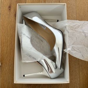 BNWT Jimmy Choo Abel100 Silver Mirror Pumps - 39
